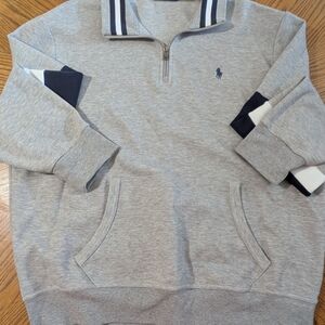 Polo by Ralph Lauren Gray Sweatshirt with Navy Accents